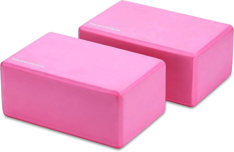 Fitvids Set of 2 High Density Yoga Blocks, 9"x6"x4" Each, Pair, Multiple Colors - Image 3