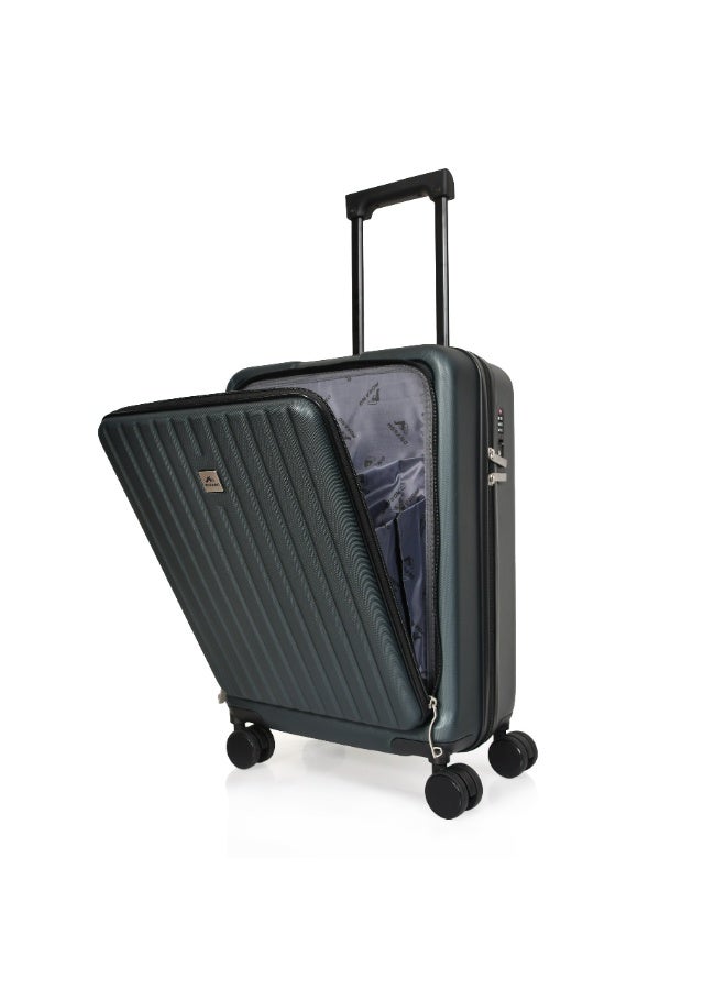 Morano Cabin Luggage Carry-On Trolley Bag With 4 Spinner Wheels TSA Lock, 20 inch (Dark Green) - Image 5