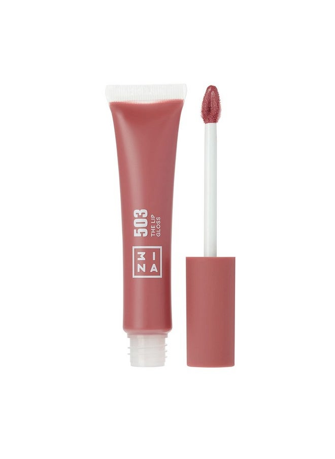 3INA Makeup Vegan Cruelty Free The Lip Gloss 503 Nude Lip Gloss Mirror Effect Glossy Look Creamy Texture Highly Pigmented Lip Gloss With Wand  - Image 1