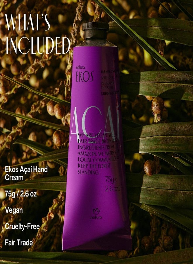 Natura - Ekos Açaí Hand Cream - Anti-Dullness Hand Balm - Recharge the Skin - Fast Absorption - Skin Moisturizer - Vegan Skin Care - Brazilian Beauty Secrets - Self Care & Body Care - 2.6oz (75g) - Image 3