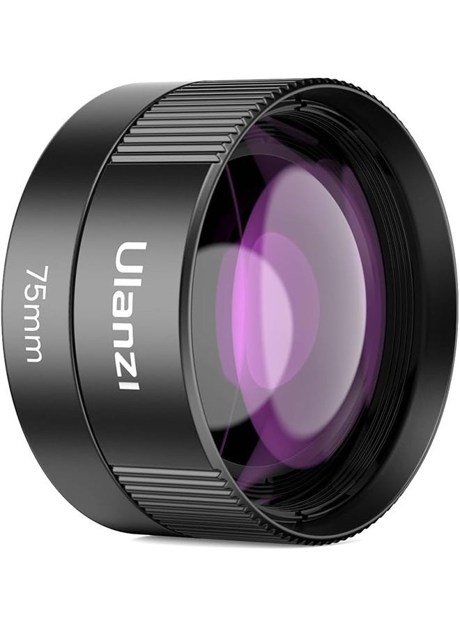 Ulanzi Phone Macro Lens, HD 75mm Phone Camera Lens for 17mm Thread, Compatible with iPhone Samsung Smartphone Cage Case with 17mm Adapter - Image 1