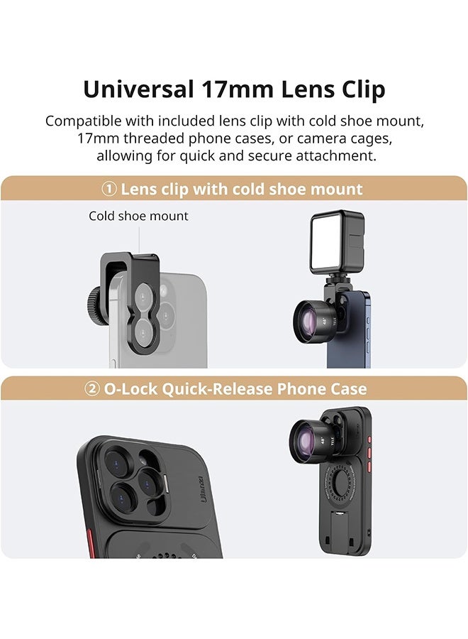 Ulanzi Phone Macro Lens, HD 75mm Phone Camera Lens for 17mm Thread, Compatible with iPhone Samsung Smartphone Cage Case with 17mm Adapter - Image 4