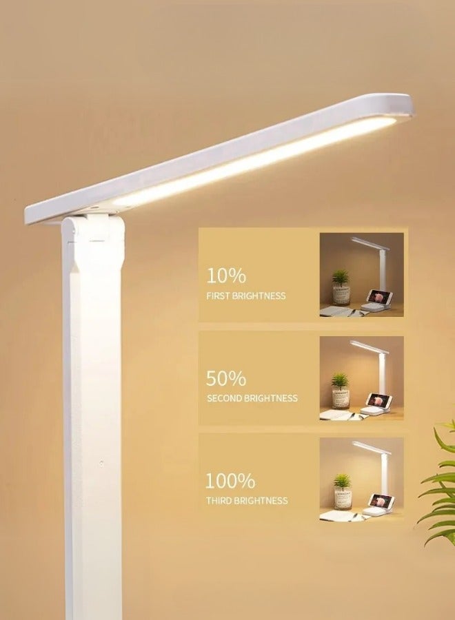 LED Folding Table Lamp, Eye Protection Desk Lamp, Rechargeable Dimmable Touch Lamp for Bedroom, Student Dormitory, USB Powered Reading Lamp - Image 3