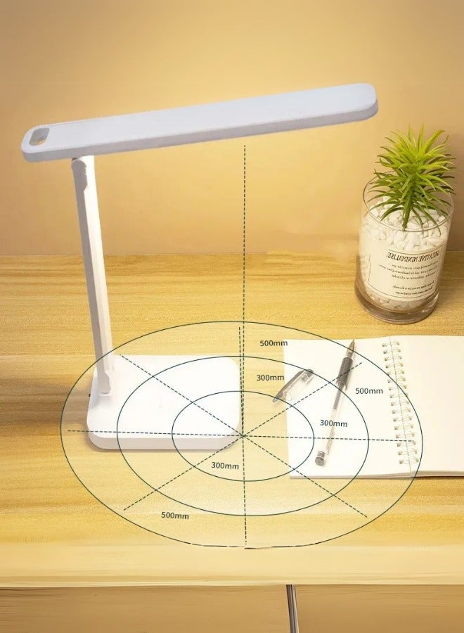 LED Folding Table Lamp, Eye Protection Desk Lamp, Rechargeable Dimmable Touch Lamp for Bedroom, Student Dormitory, USB Powered Reading Lamp - Image 4
