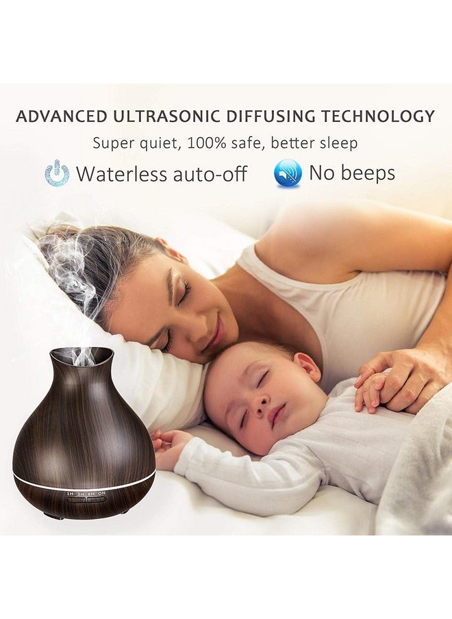 BZseed Aromatherapy Essential Oil Diffuser 550Ml Ultrasonic Fragrant Oil Large Room Humidifier Diffusers For Home With Timer And Waterless Autooff 7 Color Led Lightscool Mist Humidifiers  - Image 2