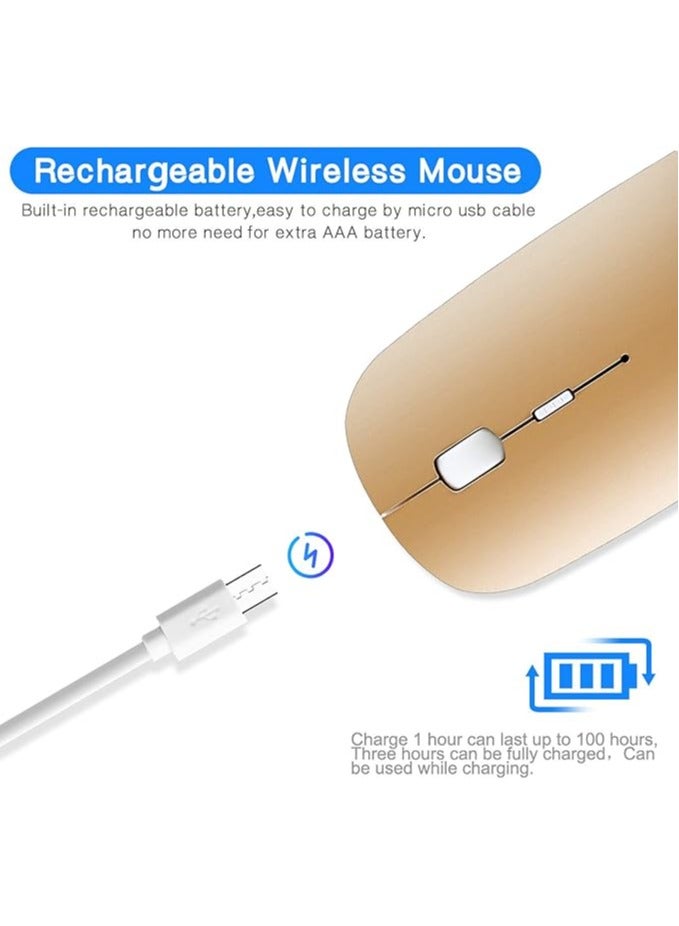 Digipace Wireless Mouse, 2.4G Slim Mute Silent Click Noiseless Optical Mouse with USB Receiver and Type C Adapter Compatible with Notebook, PC, Laptop, Computer, MacBook (BLACK) - Image 4