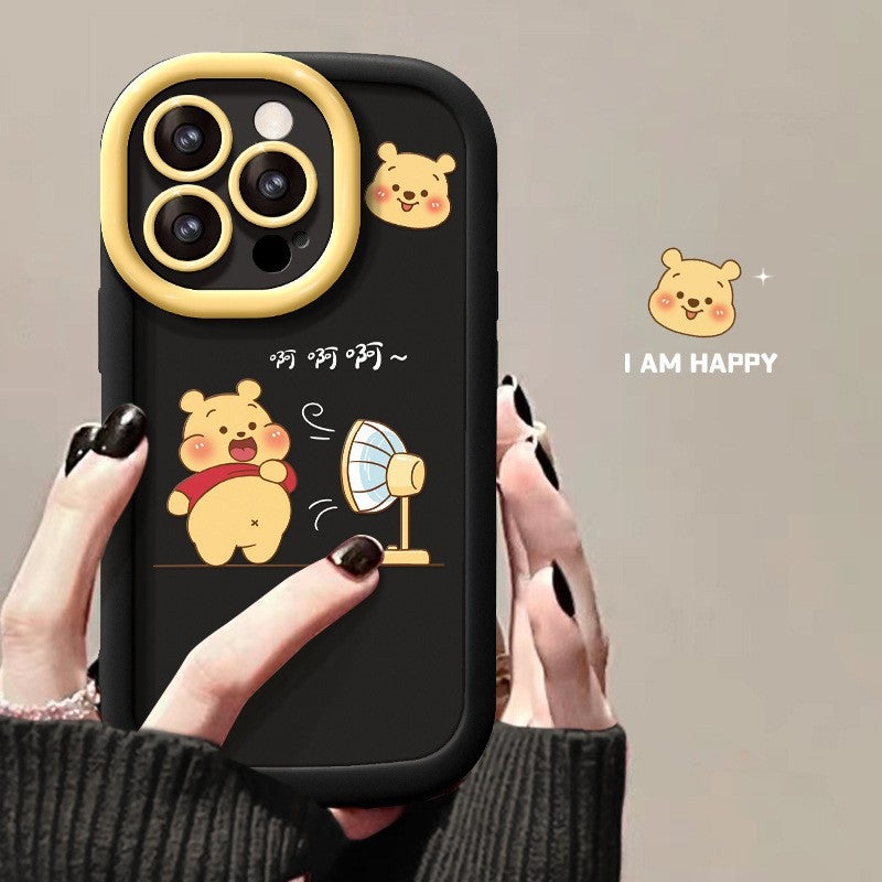 Suitable for Apple 16 Puff Mobile Phone Case Female Iphone13 Cute Bear 14Promax/12 Cartoon 15/11 - Image 1