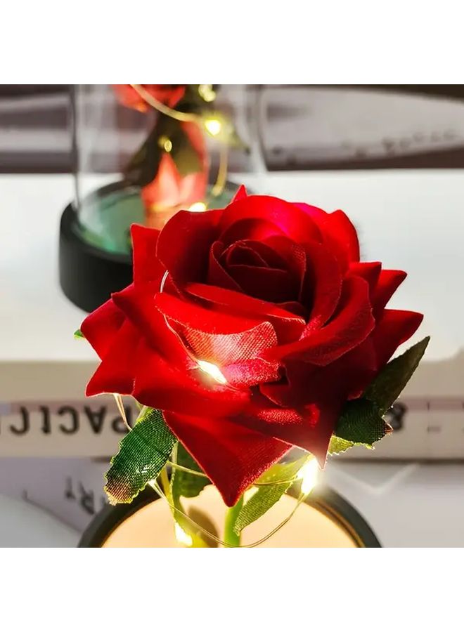 Red Rose Bouquet With LED Light Graduation Gift Home Decor For Valentine Birthday - Image 5
