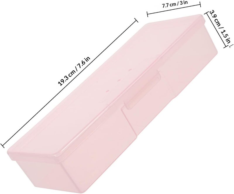 Nail Tool Box Large Pink Nail File Storage Organizer Compact Portable Manicure Accessories Case for Salon and Home Beauty Supplies - Image 2