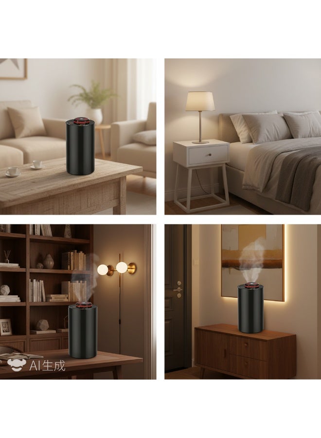 Y&D （Black）Two-Fluid Waterless Essential Oil Machine Cold Mist Aromatherapy Machine Home Fragrance Diffuser Automatic Spray Fragrance Instrument - Image 2