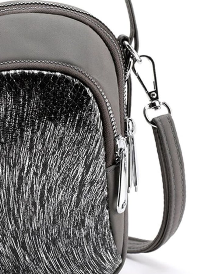 NIBEMINENT Stylish And Elegant Satchel Handbag Grey/Black - Image 2