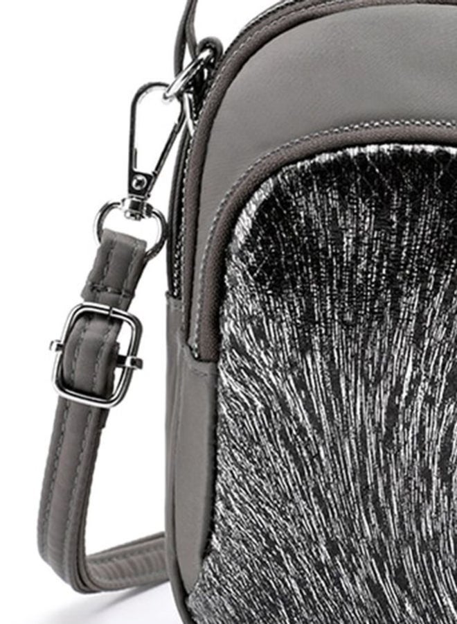 NIBEMINENT Stylish And Elegant Satchel Handbag Grey/Black - Image 3