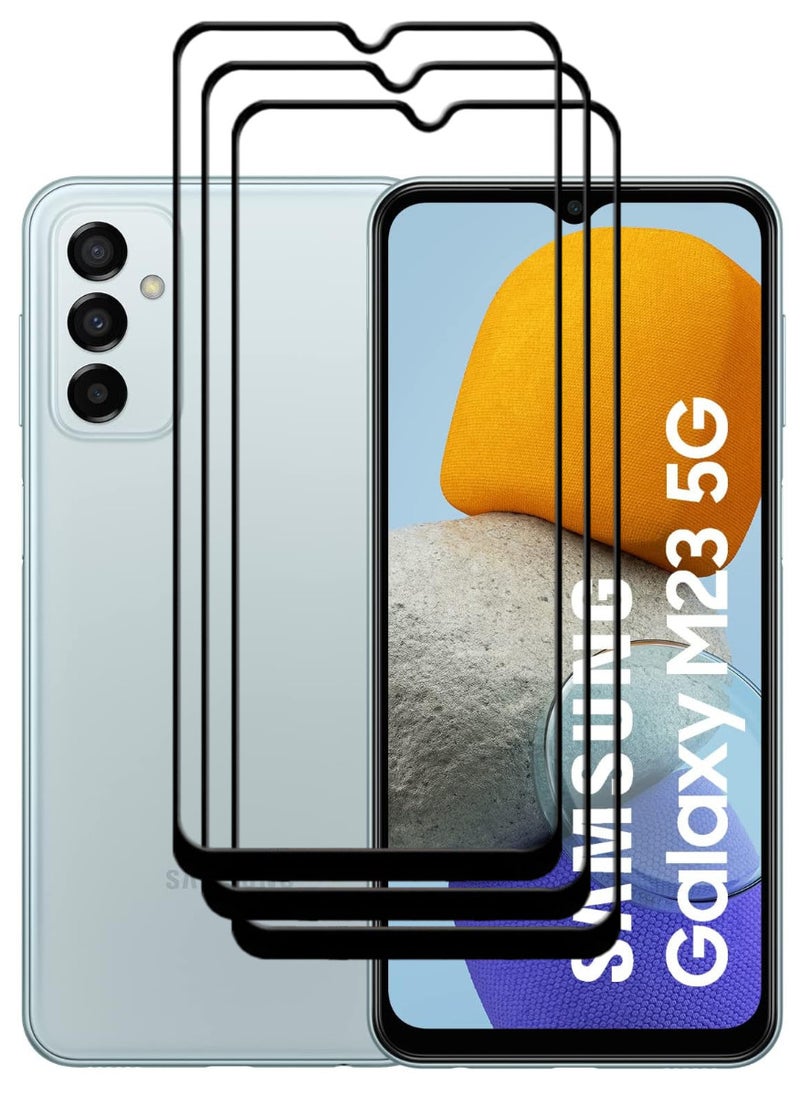 ACLIX 3 Pieces Antistatic ESD Dustproof Premium Quality High Definition Tempered Glass Screen Protector Designed For Samsung Galaxy M23 - Image 1