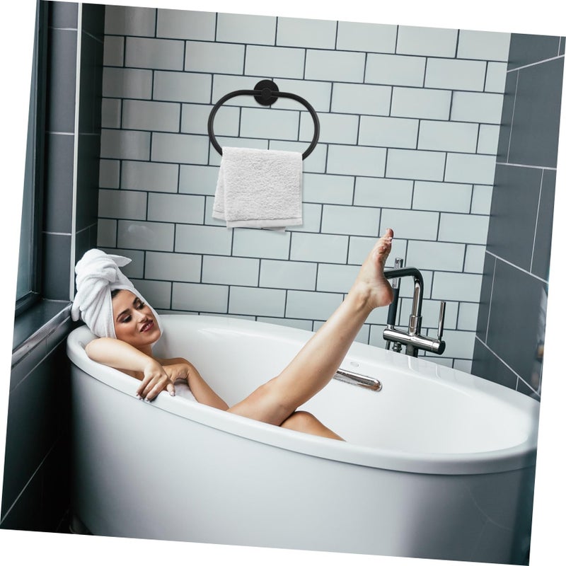 Modern Rotating Wall Mounted Bathroom Towel Hooks Set Easy To Install - Image 5