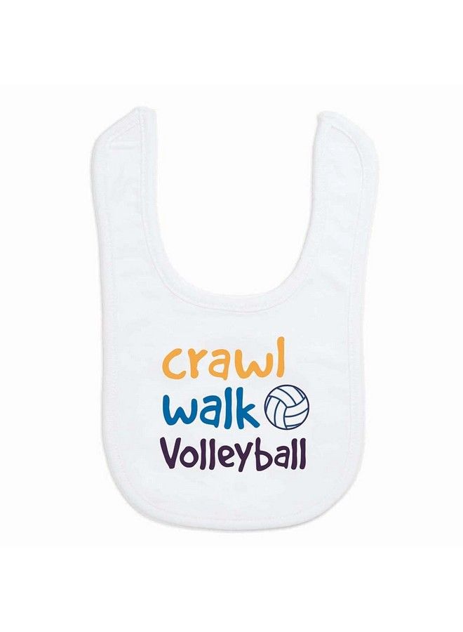 ChalkTalkSPORTS Volleyball Baby & Infant Bib ; Crawl Walk Volleyball ; Soft Microfiber Bib - Image 2