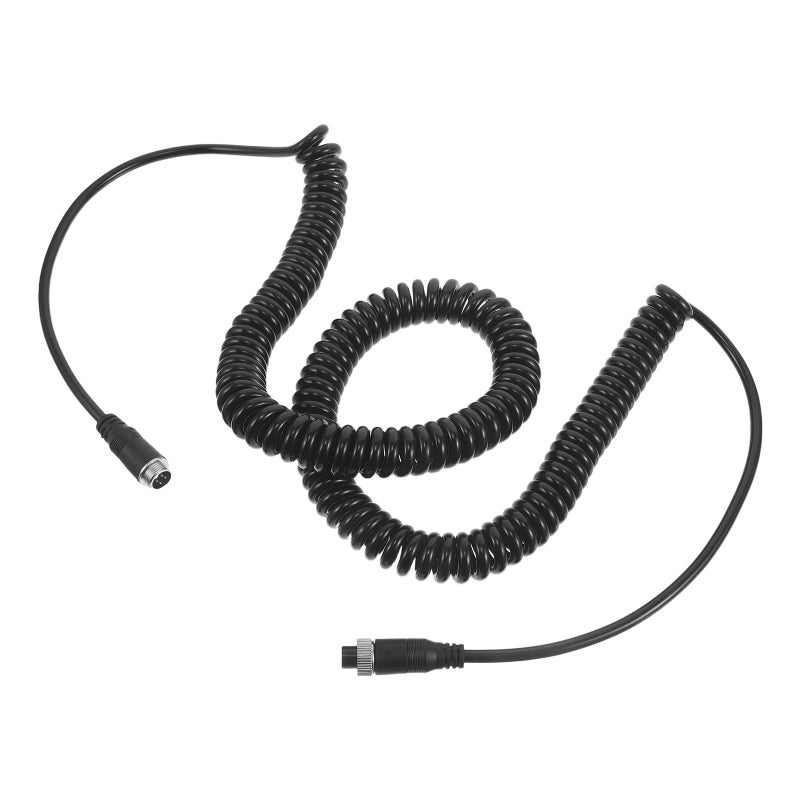 Spring Extension Cable for Car Backup Camera Heavyduty Black Truck Trailer Video Wire - Image 5