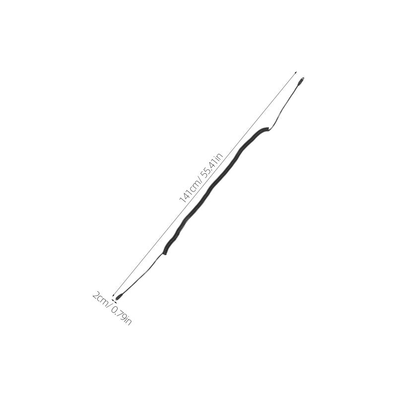 Spring Extension Cable for Car Backup Camera Heavyduty Black Truck Trailer Video Wire - Image 2