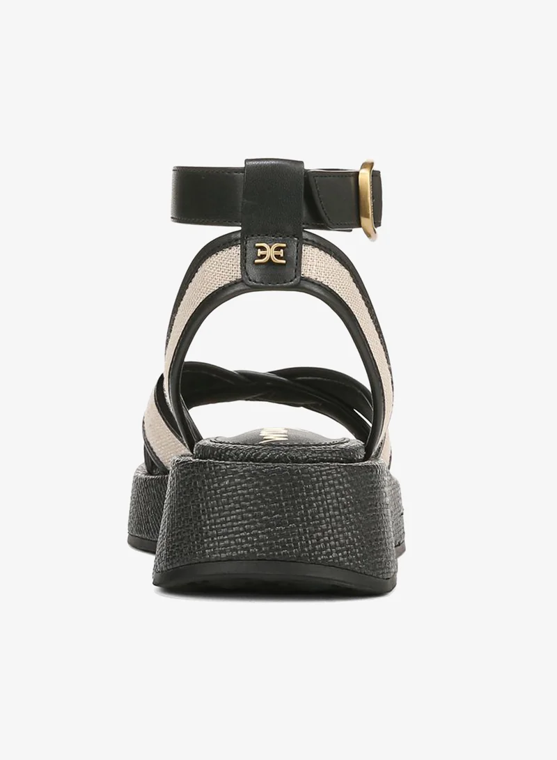 Sam Edelman BLACK Nylie Platform Ankle Strap Sandal for Women | Best Price UAE