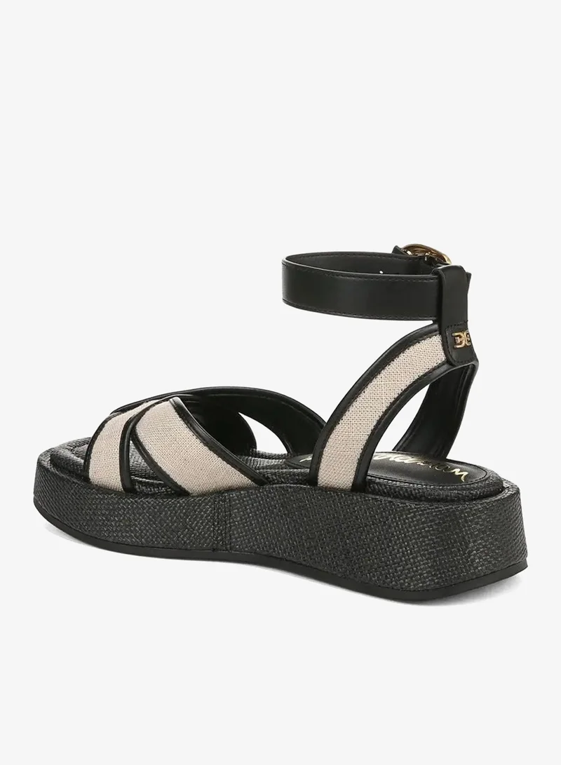 Sam Edelman BLACK Nylie Platform Ankle Strap Sandal for Women | Best Price UAE