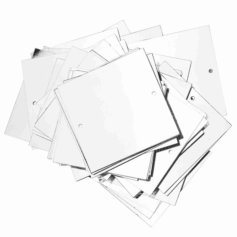 PVC Square Sequins: Silver, High Quality PVC Material - Fine Workmanship, Craft Sequins for Marine Wedding, DIY Clothing & Home Festival Decoration - Image 1