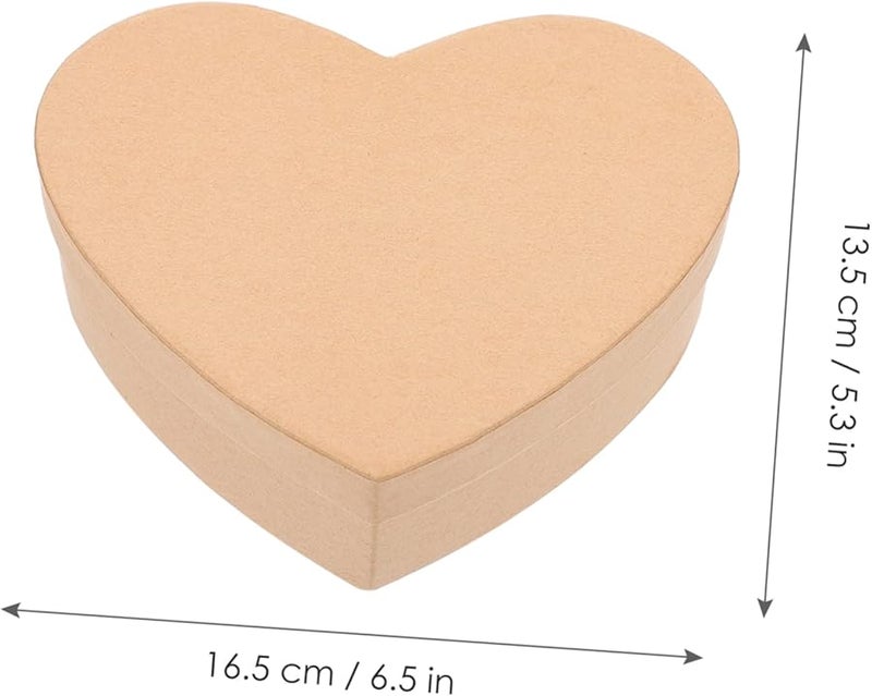 صندوق هدايا ورق كرافت على شكل قلب 5 قطع حاويات تغليف الحلوى للحفلات - Image 3