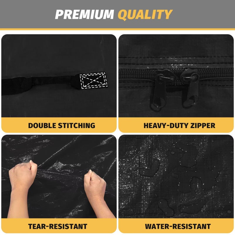 BETU Mattress Bags for Moving and Storage, BETU Waterproof Mattress Protector King Mattress Cover with 8 Heavy Duty Handles and Zipper Extra Thick Moving Supplies for Bed Reusable (82x79x13.5 Black) - Image 5