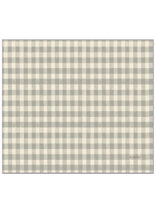 CounterArt Fall Gingham 24 Premium Paper Placemats Made in The USA Recyclable Table Decoration for Parties, Celebrations, and Holidays - Image 1