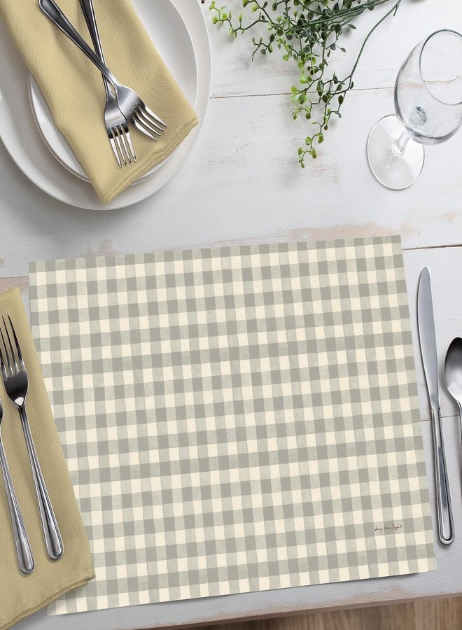 CounterArt Fall Gingham 24 Premium Paper Placemats Made in The USA Recyclable Table Decoration for Parties, Celebrations, and Holidays - Image 3