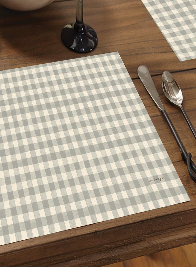CounterArt Fall Gingham 24 Premium Paper Placemats Made in The USA Recyclable Table Decoration for Parties, Celebrations, and Holidays - Image 5