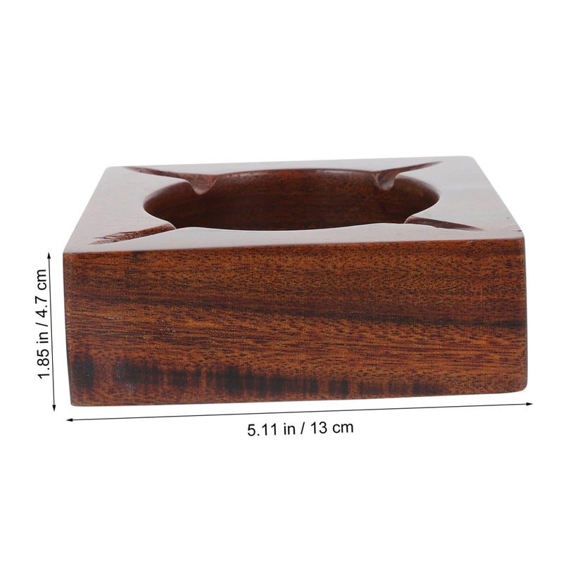 Solid Wood Ashtray for Indoor and Outdoor Use Cigarette Ash Holder Storage Case Home Decor - Image 3