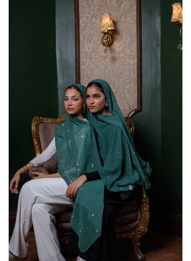 Lavezzi Printed Ramadan Soft Chiffon Crepe Hijab Scarf for Women - For Ramadan Nights and Gatherings - Image 4