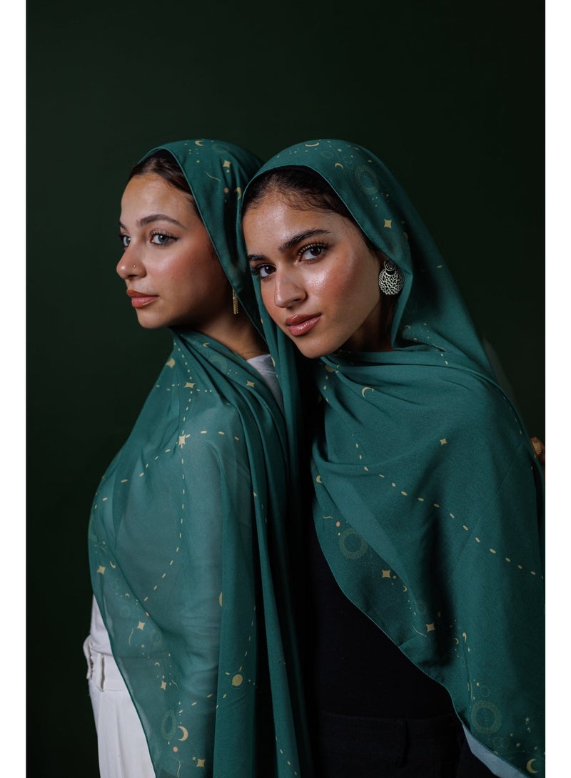Lavezzi Printed Ramadan Soft Chiffon Crepe Hijab Scarf for Women - For Ramadan Nights and Gatherings - Image 2