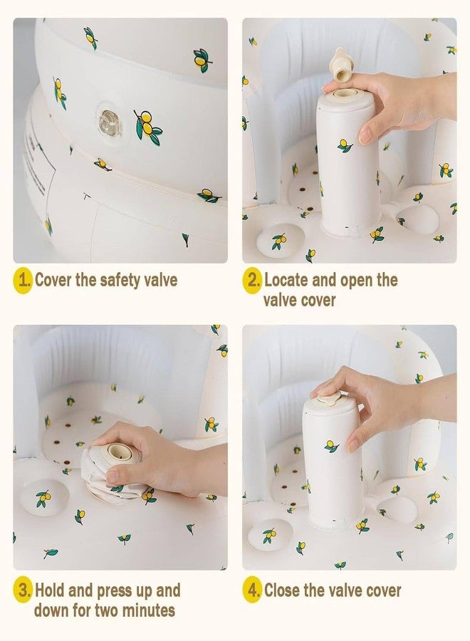 SUNBEET PrimeChoice Baby Inflatable Seat Infant Support Chair for 3+ Months Toddler Floor Sofa for Sitting Up, Shower Gifts & Early Training Cute, Lightweight Baby Chair for Summer Use (Multidesign) - Image 4