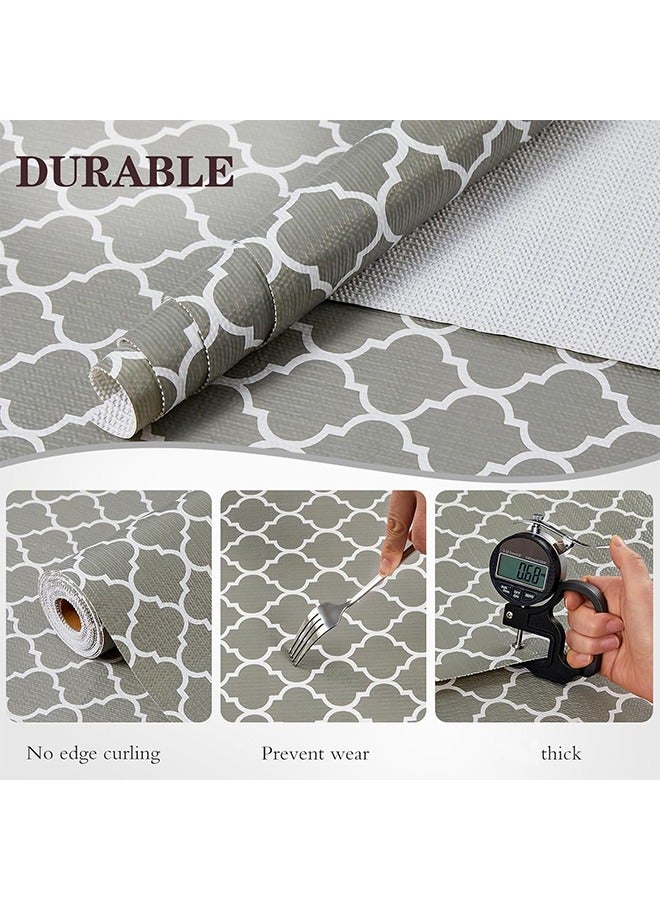 الأدراج & رفوف الخطوط الملاحية المنتظمة 44 * 300cm ، غير زلة مطبخ مجلس الوزراء الخطوط الملاحية المنتظمة غير لزجة سميكة مضادة للانزلاق للماء قابل للغسل وسادة حماية خزانة خزانة خزانة الحمام ، رمادي - Image 5