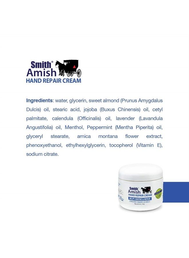 Smith Amish Hand Repair Cream 4.5 oz jar Plus Organic Peppermint Lip Balm. - Image 5