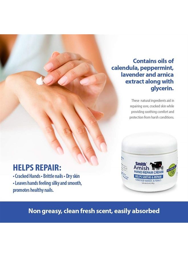 Smith Amish Hand Repair Cream 4.5 oz jar Plus Organic Peppermint Lip Balm. - Image 4