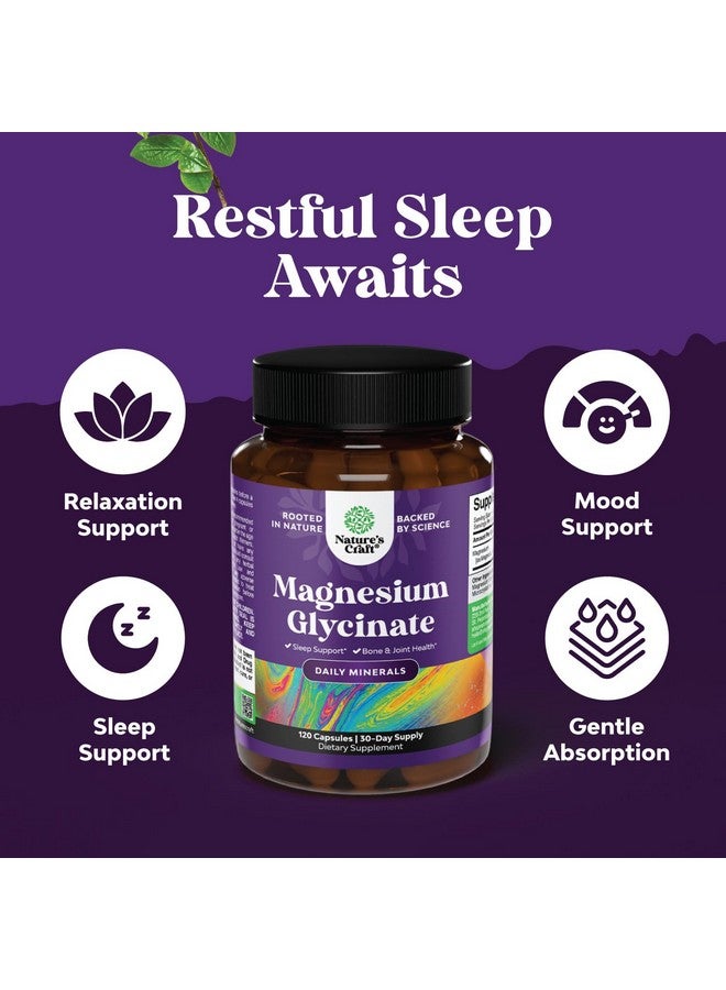 Natures Craft Pure Magnesium Glycinate 400mg Per Serving - Vegan High Absorption Chelated Magnesium Capsules for Women & Men 400mg for Mood Sleep and Relaxation Support - 30 Servings - Image 3