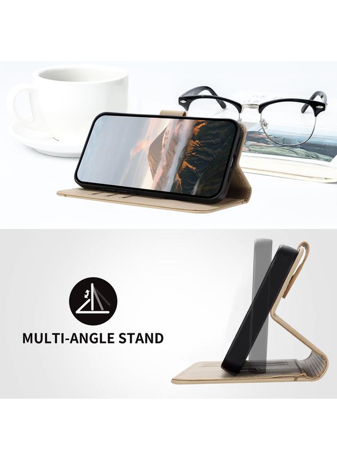 اس-توب جراب هاتف Redmi A3 Pro مصنوع من الجلد بتصميم مثلث مع مشبك - Image 4