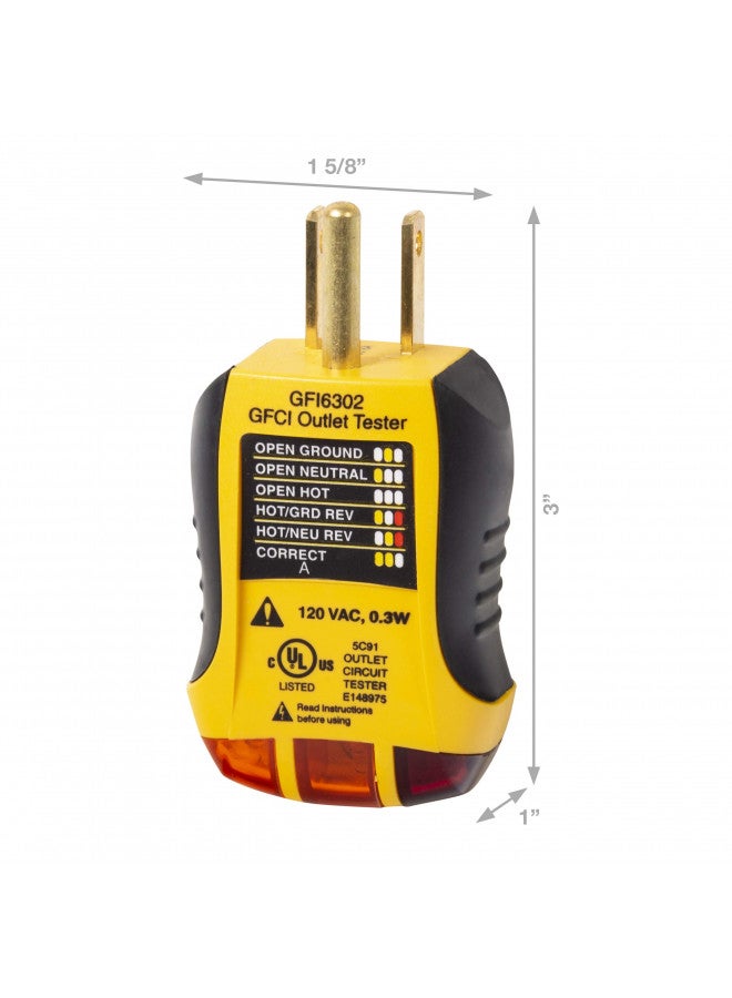 Gardner Bender Sperry Instruments STK001 Non-Contact Voltage Tester (VD6504) & GFCI Outlet / Receptacle Tester (GFI6302) Kit, Electrical AC Voltage Detector, Yellow & Black  - Image 1