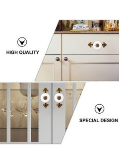 Y&D SYOSI Vintage Ceramic Knobs for Cabinets Flower Drawer Door Pull Handles Dressing Table Dresser Handle Garden Modern Style Decorative Furniture Replacement Home Accessories 4Pcs  - Image 3