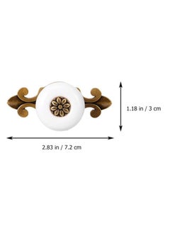 Y&D SYOSI Vintage Ceramic Knobs for Cabinets Flower Drawer Door Pull Handles Dressing Table Dresser Handle Garden Modern Style Decorative Furniture Replacement Home Accessories 4Pcs  - Image 5