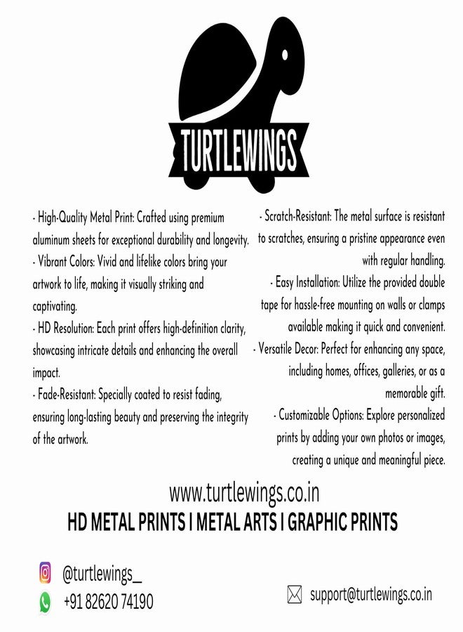 TURTLEWINGS | Saiyan Hero Cosmic Anime/Space Battle Anime Dashing Look Metal Print | HD Metal Wall Arts | Posters Frames (12 * 8 inches) - Image 4
