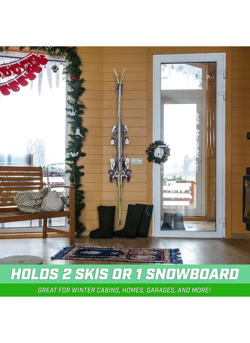GoSports GoSports Wall Mounted Ski and Snowboard Storage Rack  2 or 8 Ski Sizes  - Image 2