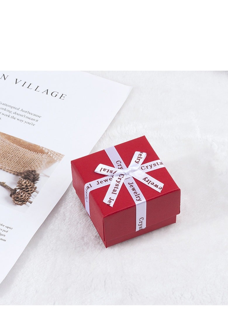 Necklaces, bracelets, earrings, rings, jewelry,  red gift boxes 1pcs - Image 1