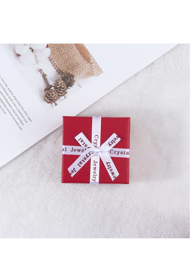 Necklaces, bracelets, earrings, rings, jewelry,  red gift boxes 1pcs - Image 3