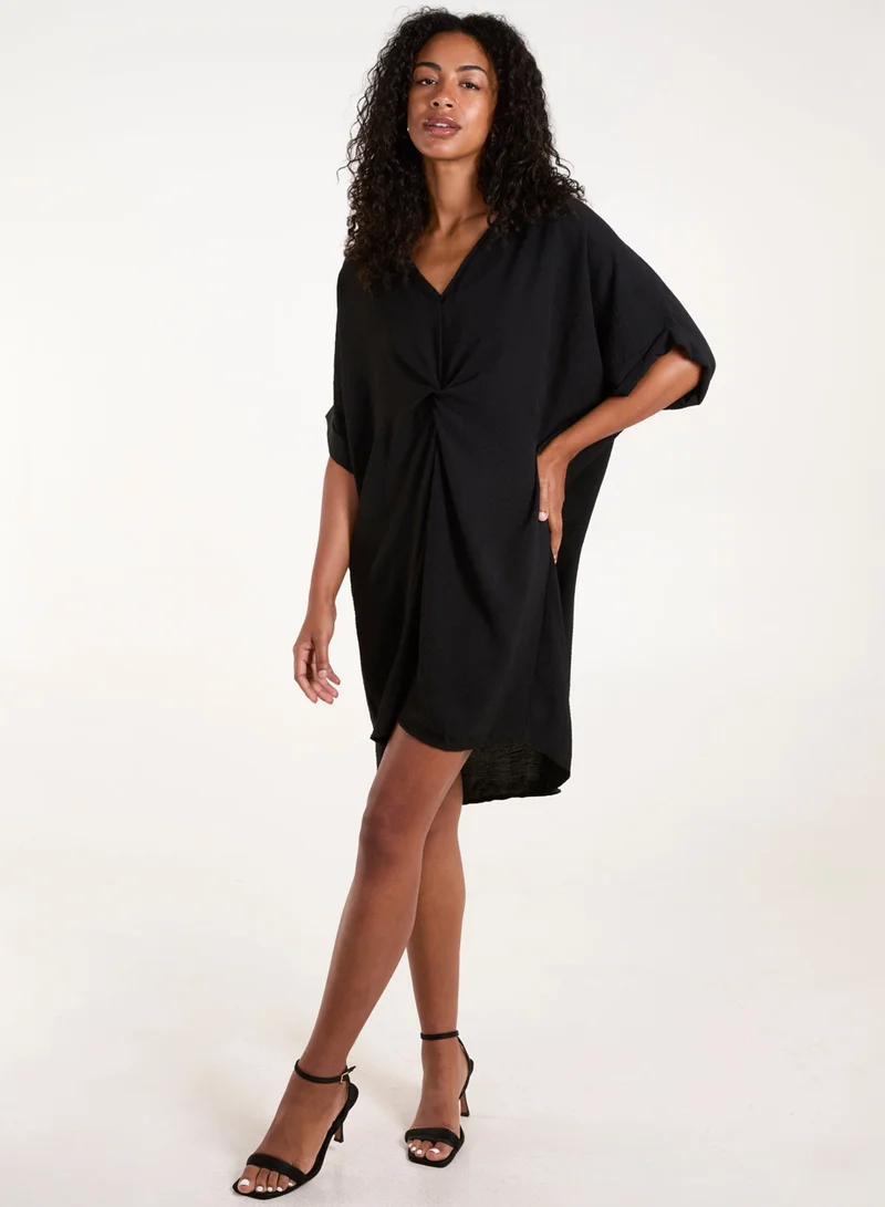 Blue Vanilla Twist Front Midi Dress