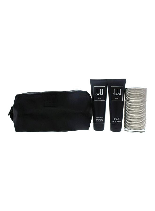 دانهيل طقم هدية آيكون مكون من 4 قطع EDP 100, After Shave Balm 90, Shower Gel 90ملليلتر - Image 1