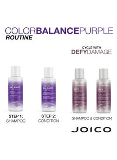 Color Balance Purple Conditioner | For Cool Blonde, Gray Hair | Eliminate Brassy Yellow Tones | Boost Color Vibrancy & Shine | UV Protection | With Rosehip Oil & Green Tea Extract | 1.7 Fl Oz - pzsku/ZE27E7316A35BE4F724EBZ/45/_/1687542765/52452e27-ebcb-49e5-a42c-c5b22be95b24