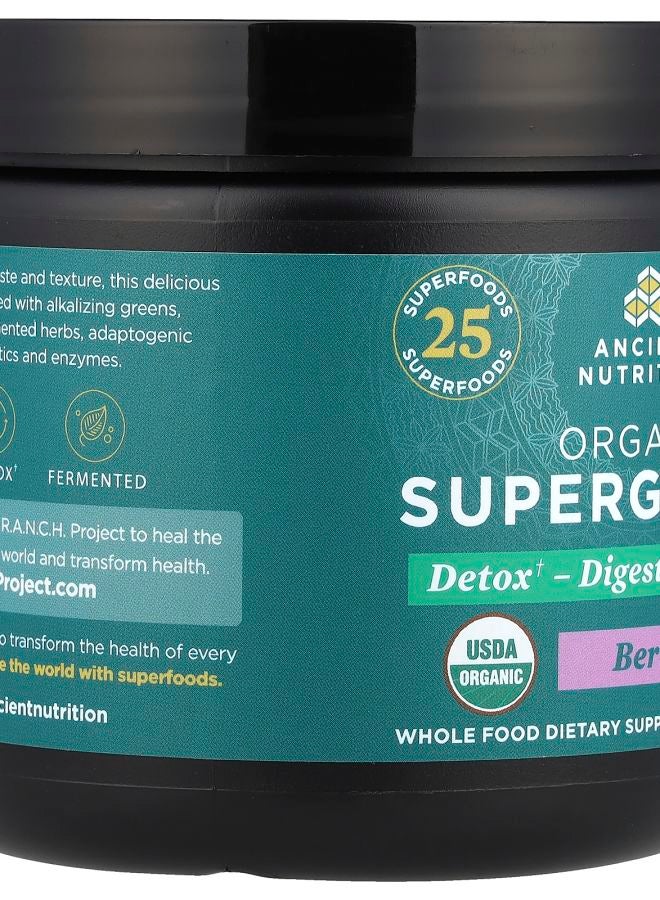 Ancient Nutrition Organic SuperGreens Berry 3.2 oz (90.7 g) - Image 2
