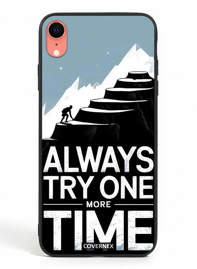 Covernex Apple iPhone XR Protective Case Cover Printed Featuring Always Try One More Time - Image 2